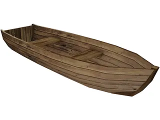 Wood Boat 3D Model