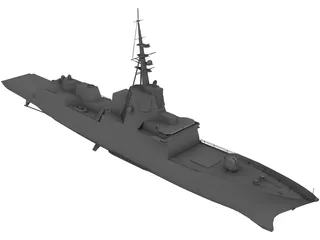 F-100 Norway Frigate 3D Model