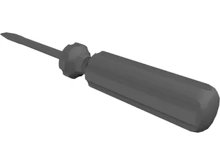 Flathead Screw Driver 3D Model