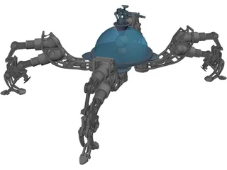 Light Spider Rover Robot 3D Model