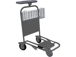 Airport Trolley 3D Model