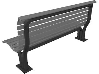 Park Bench 3D Model
