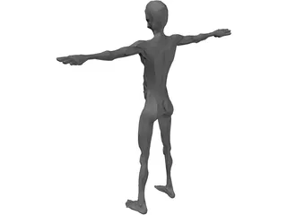 Old Skinny Man 3D Model