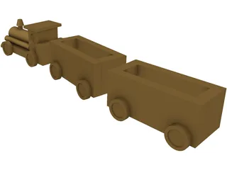 Toy Train 3D Model