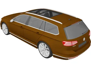 Volkswagen Passat Variant R-Line (2015) 3D Model