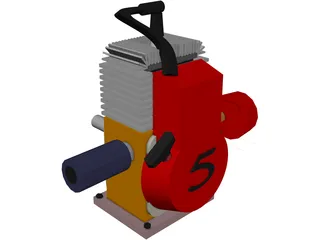 5HP Engine 3D Model