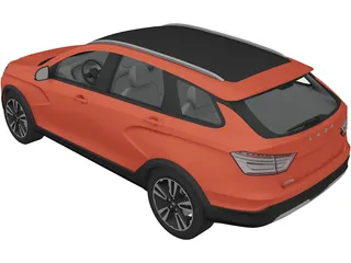 Lada Vesta Cross (2015) 3D Model