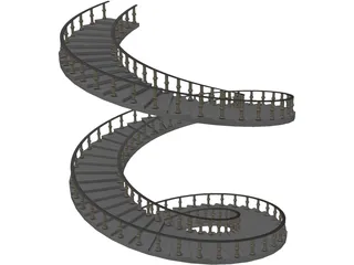 Spiral Staircase 3D Model