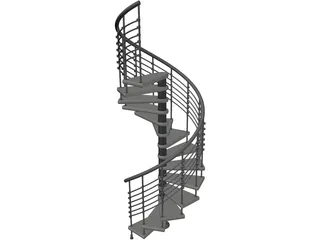 Spiral Staircase 3D Model
