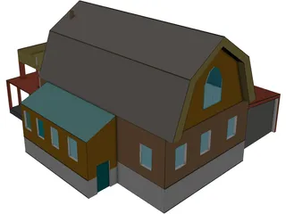 Russian Village House 3D Model