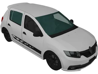 Renault Sandero RS (2017) 3D Model