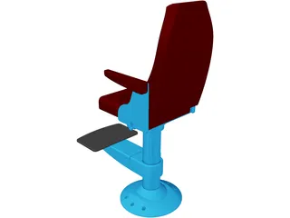 Ship Captain Chair 3D Model