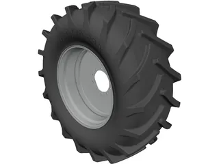 Tractor Wheel 710-70 R38 - MB10 3D Model