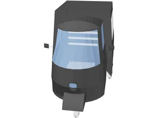 Piaggio Ape 50 Coffee Truck 3D Model