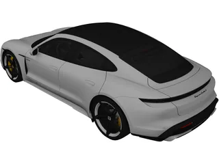 Porsche Taycan Turbo S (2020) 3D Model