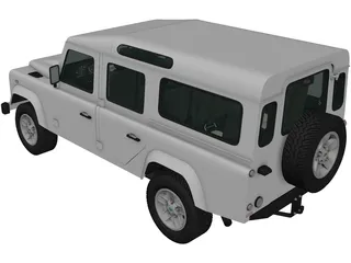 Land Rover Defender 110 Station Wagon (2011) 3D Model