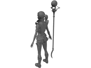 Elf Witch 3D Model