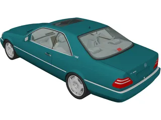 Mercedes-Benz CL600 (1998) 3D Model
