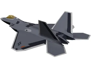 F-22A Raptor 3D Model