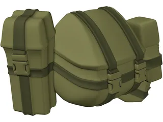 Back Packs and Equipment 3D Model