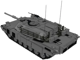 M1A2 Abrams Battle Tank 3D Model