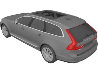 Volvo V90 Estate (2017) 3D Model