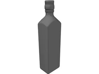 Red Label Bottle 3D Model