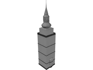 Nizna City Tower of Church 3D Model