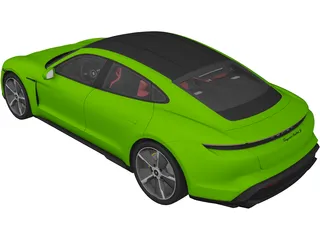 Porsche Taycan Turbo S (2023) 3D Model