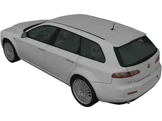 Alfa Romeo 159 Sportwagon (2011) 3D Model