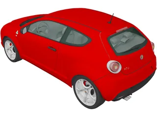 Alfa Romeo MiTo Quadrifoglio Verde (2014) 3D Model