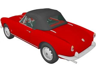Alfa Romeo Giulietta Spider (1955) 3D Model