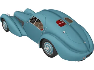 Bugatti Type 57 Atlantic (1934) 3D Model