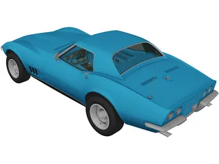 Chevrolet Corvette Convertible (1968) 3D Model