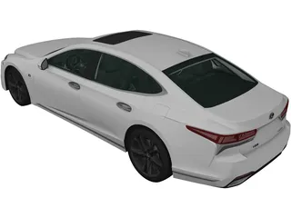 Lexus LS XF50 F Sport (2018) 3D Model