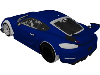 Porsche 718 Cayman GT4 Clubsport (2019) 3D Model