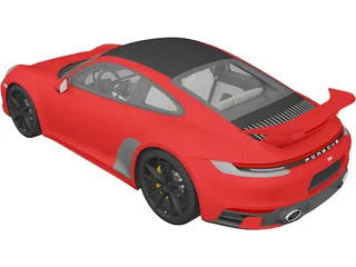 Porsche 911 Carrera S (2019) 3D Model