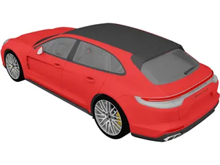 Porsche Panamera Turbo S Sport Turismo (2021) 3D Model
