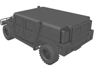 Hummer M242 HMMWV 3D Model