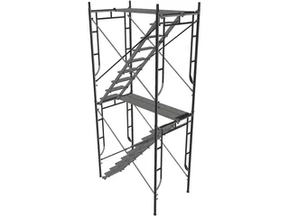 Scaffold Stair Tower 3D Model