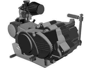 Pit-Bike Engine 125cm3 3D Model