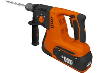 Black and Decker Hand Drill 3D Model
