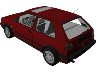 Volkswagen Golf (1992) 3D Model