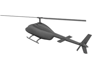 Bell 206B-III JetRanger 3D Model