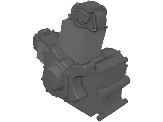 Ducati 900ss Motorcycle Engine 3D Model