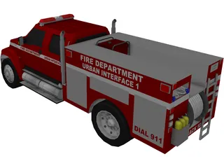 Ford F-650 Firetruck 3D Model