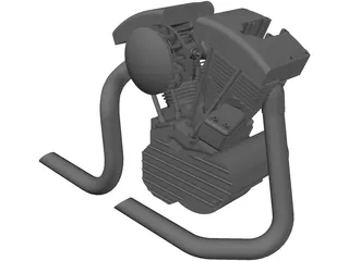 Harley Davidson Engine 3D Model