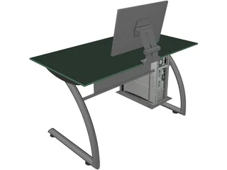 Computer Station 3D Model