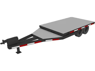 Flatbed Trailer 3D Model
