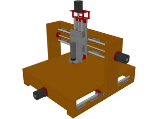 CNC Machine (Router) from Wood 3D Model